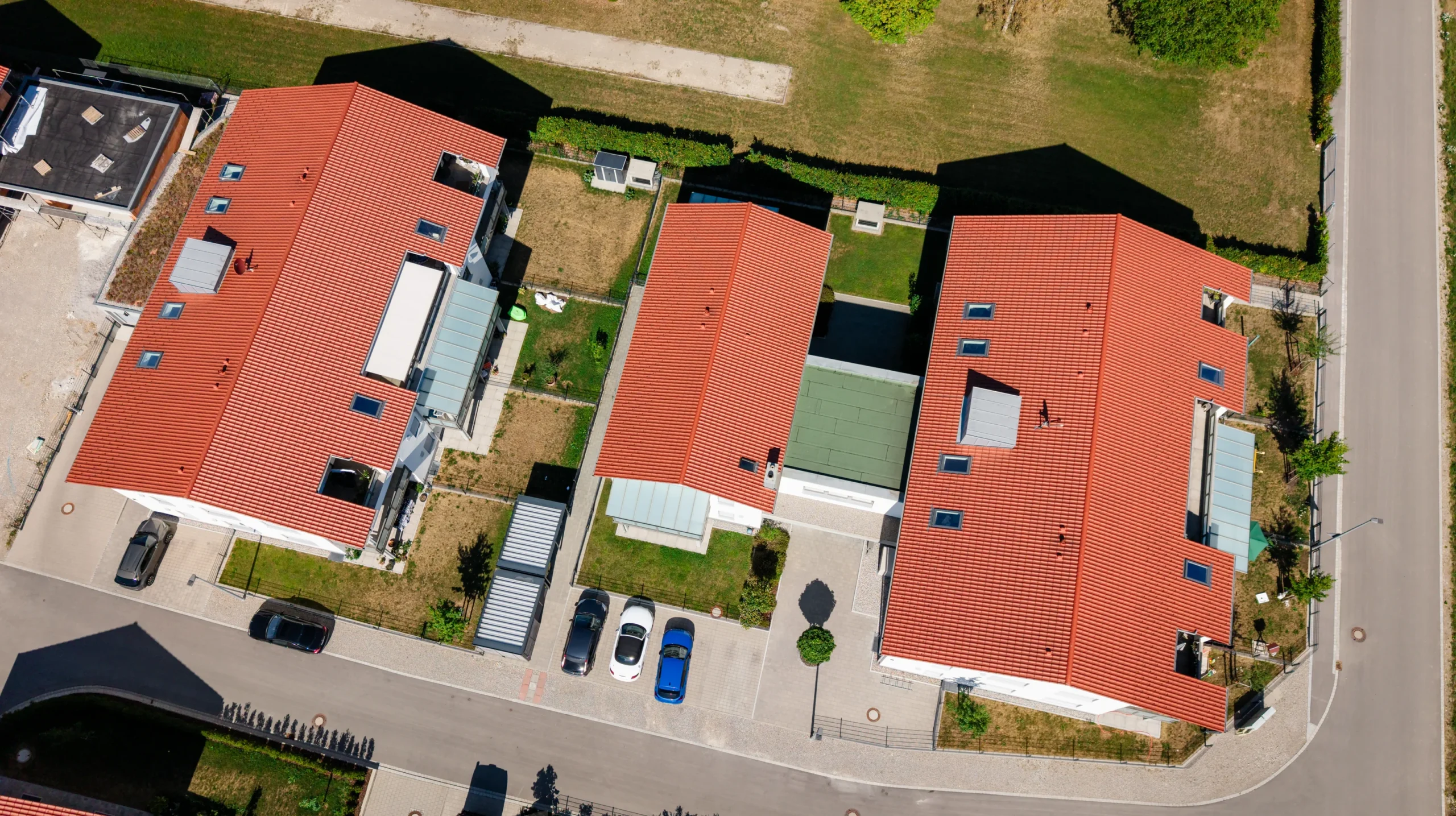 Ansicht der Seniorenwohnanlage mit Außenbereich